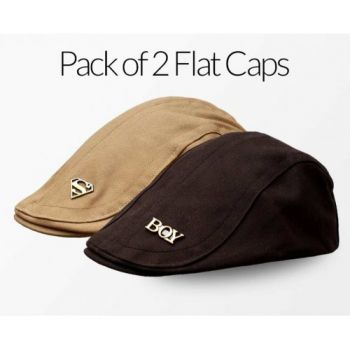 Pack Of 2 Flat Caps For Mens